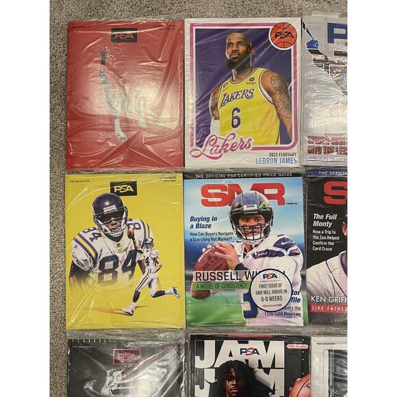 PSA Magazine Lot of 12 2021-2023 LeBron Jordan Mbappe Morant Jeter + More - Picture 2 of 6